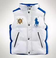 2013 ralph lauren veste sans manches advanced hommes big polo mode blanc bleu